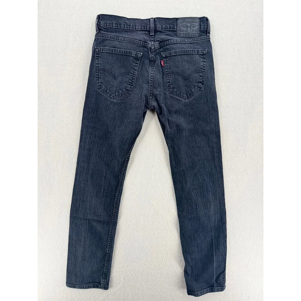 Levis 513 Slim Straight Jeans Mens 31x32 Dark Gray Denim Pants